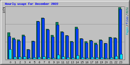 Hourly usage for December 2022